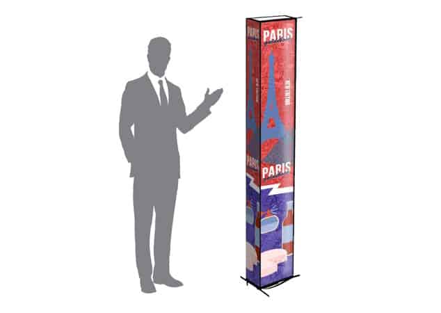 Portable exhibition stand with logo
