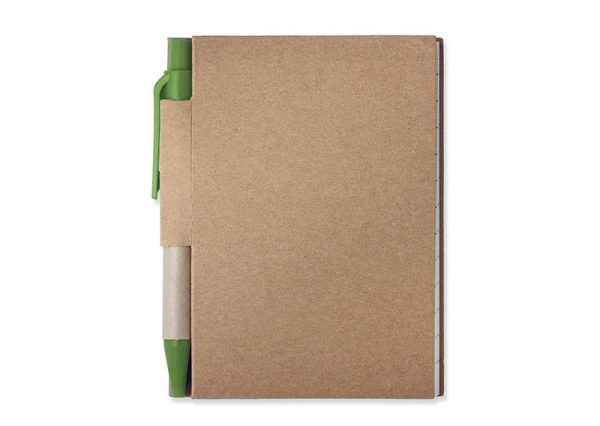 Bæredygtig notesbog med kuglepen