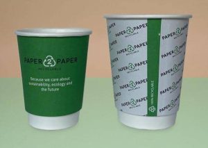 miljøvenlige plastikfri dobbeltvæggede papkrus