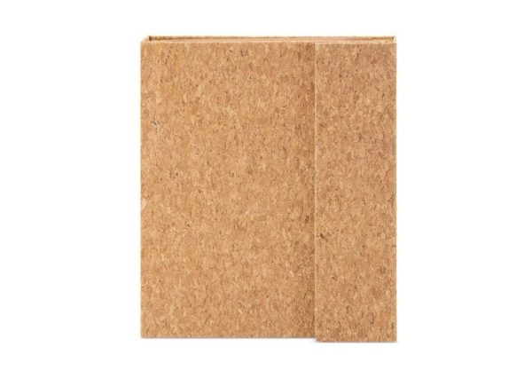 Sustainable note pad with cork cover and pen