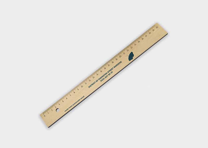 Ruler made from sustainable beech wood