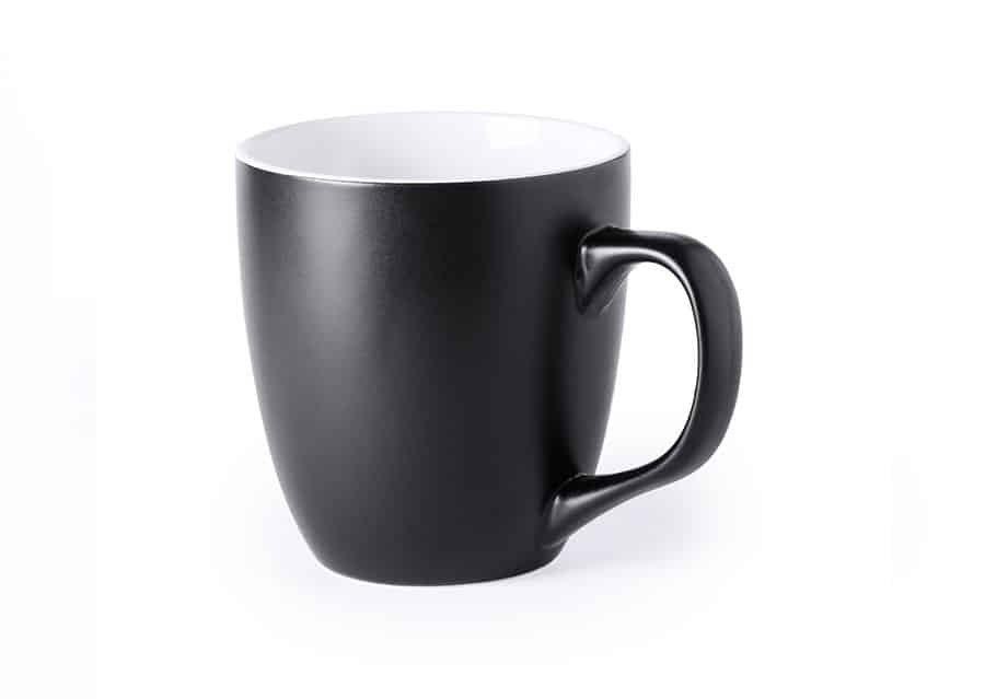 black mug with logo