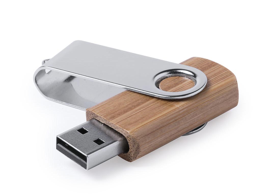 det kan Quagmire ring USB stick bambus 16GB m/u tryk - Grønt Kontor
