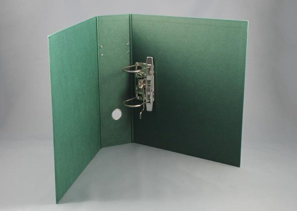 Letter binder made from sustainable FSC certified recycled cardboard - green