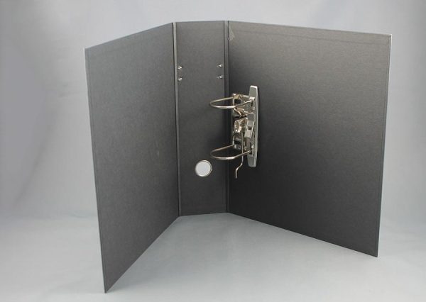 Letter binder made from sustainable FSC certified recycled cardboard - black