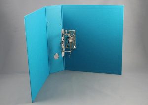 Letter binder made from sustainable FSC certified recycled cardboard - turquoise