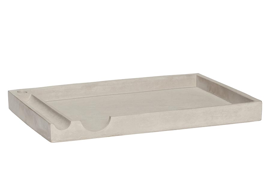 Organizer made from sustainable concrete with pen tray