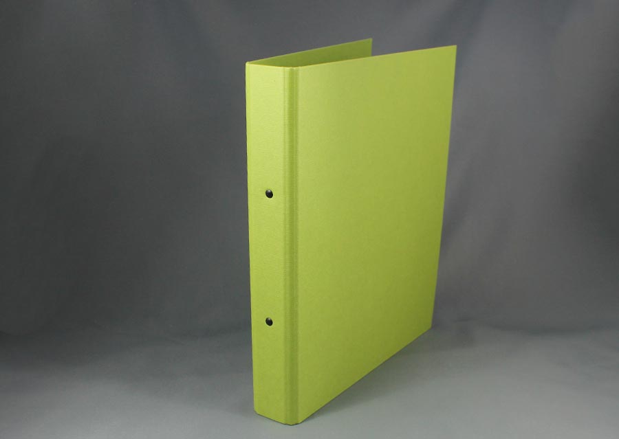 Ring binder made from environmentally friendly FSC certified recycled cardboard - olive green