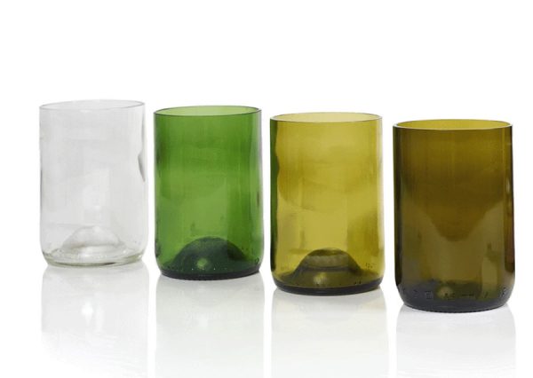 rebottled recycled glas fra vinflasker