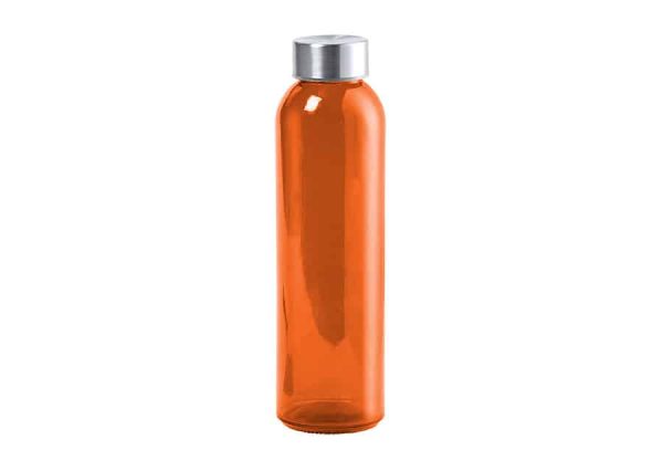 miljøvenlig glasflaske m låg orange