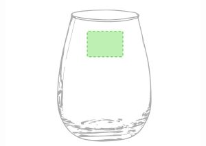 miljøvenligt vinglas glas-trykområde