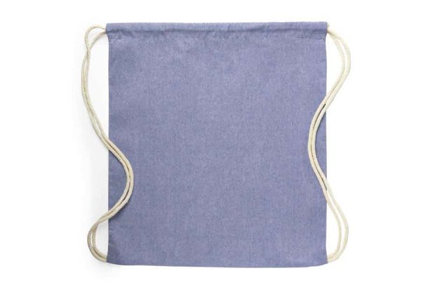 bæredygtig gymnastikpose genanvendt bomuld-blaa